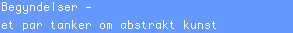 Begyndelser -